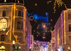 Luces navideñas en Liubliana