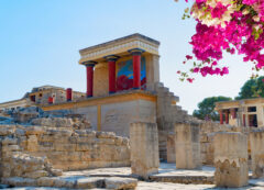 Restos arqueológicos del Palacio de Cnosos, la joya de la Creta minoica.