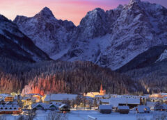Invierno mágico en los Alpes.